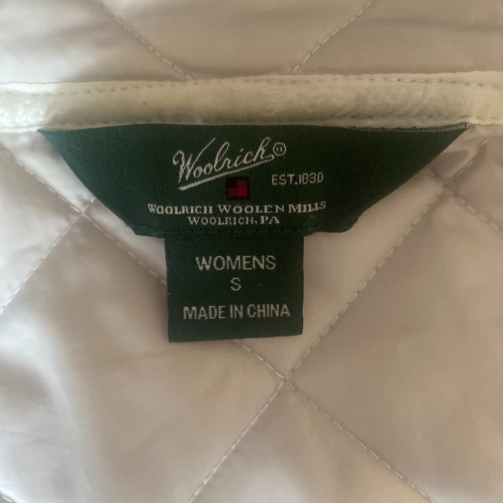 Woolrich‎ Women's Quilted Winter White Five Pocket Zipper Jacket Size Small - Picture 3 of 4